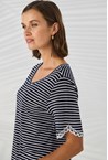 VISTA TOP - indigo/off